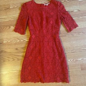 Red Lace Mini Dress